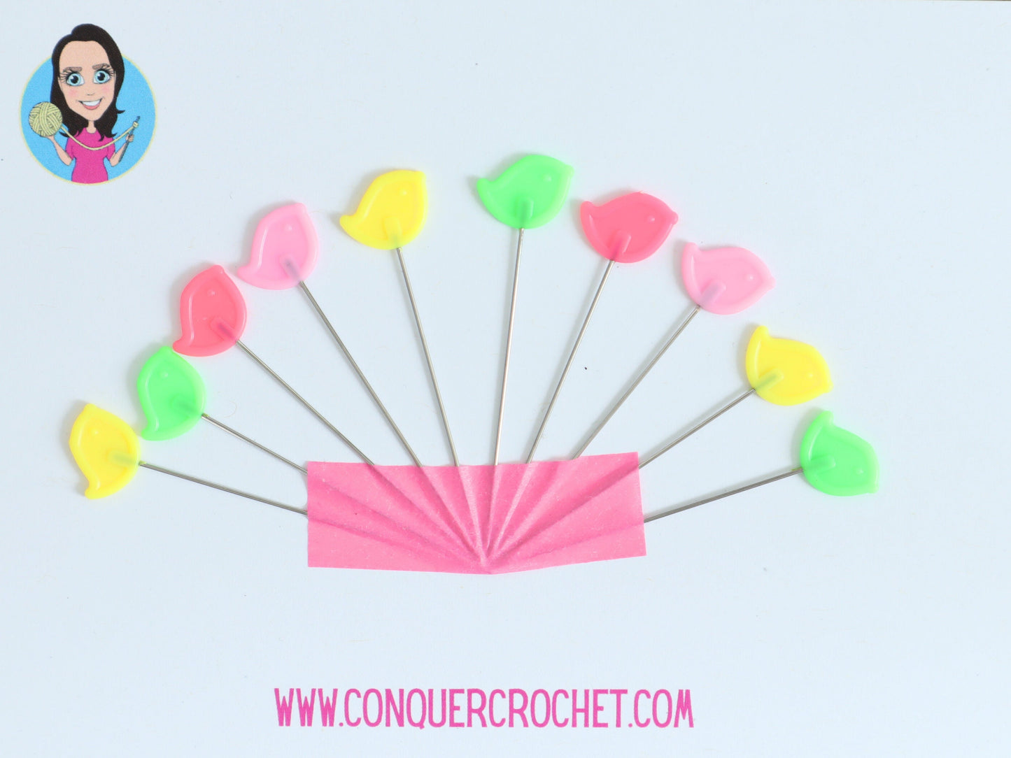 Pretty bird blocking pins