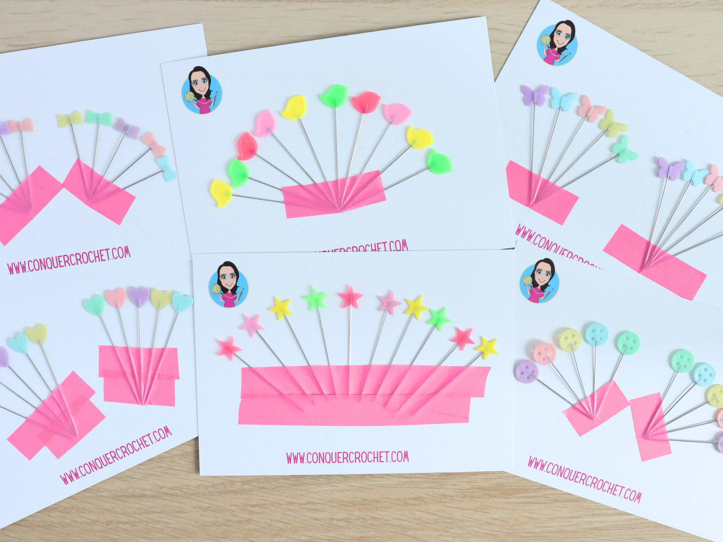 Pastel Butterfly sewing pins