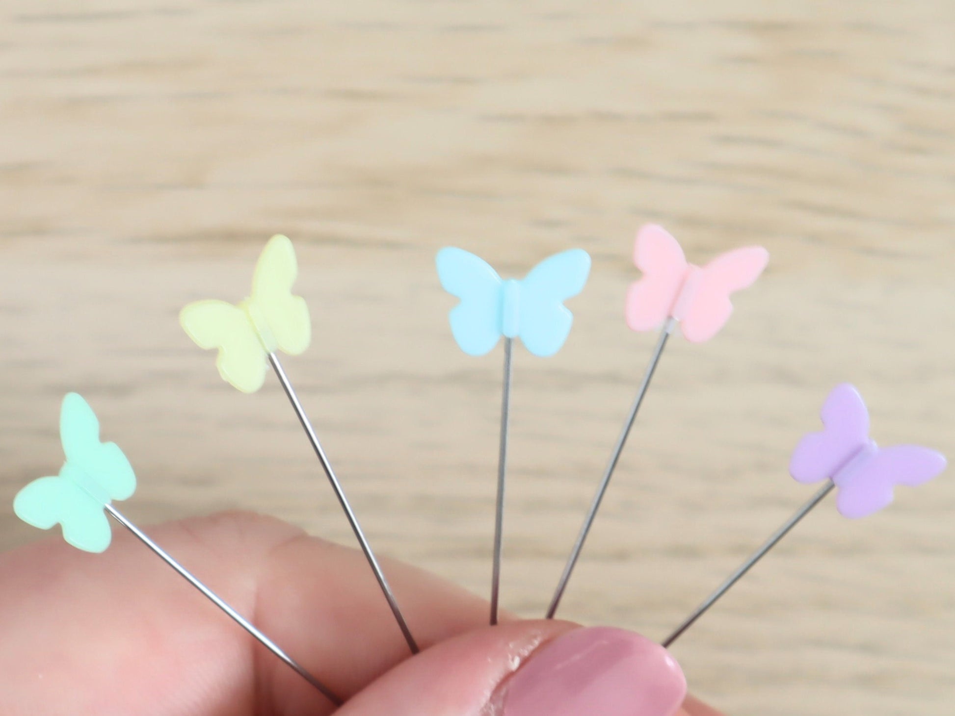 Pastel Butterfly sewing pins