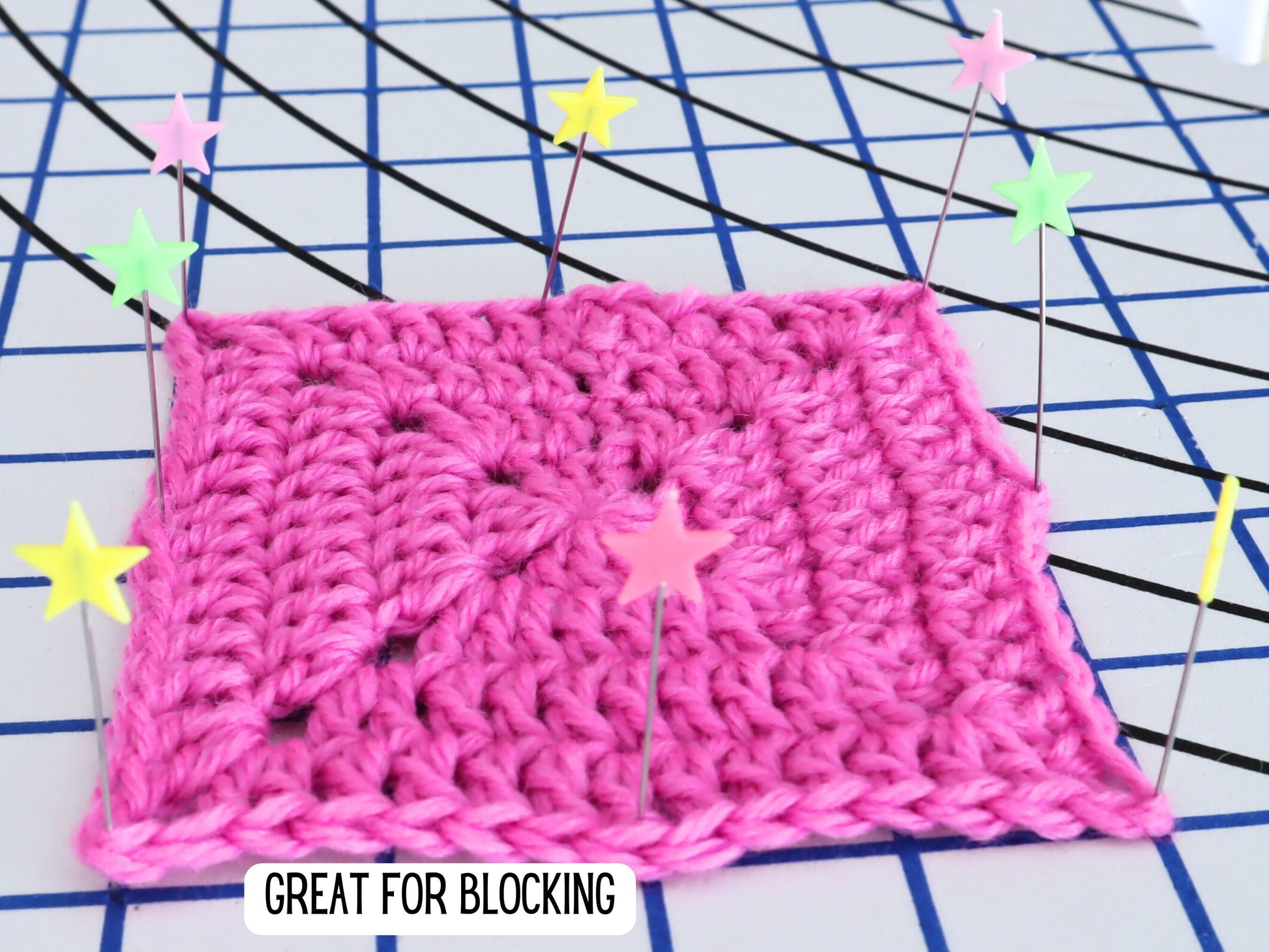 Pastel Stars sewing pins set of 10