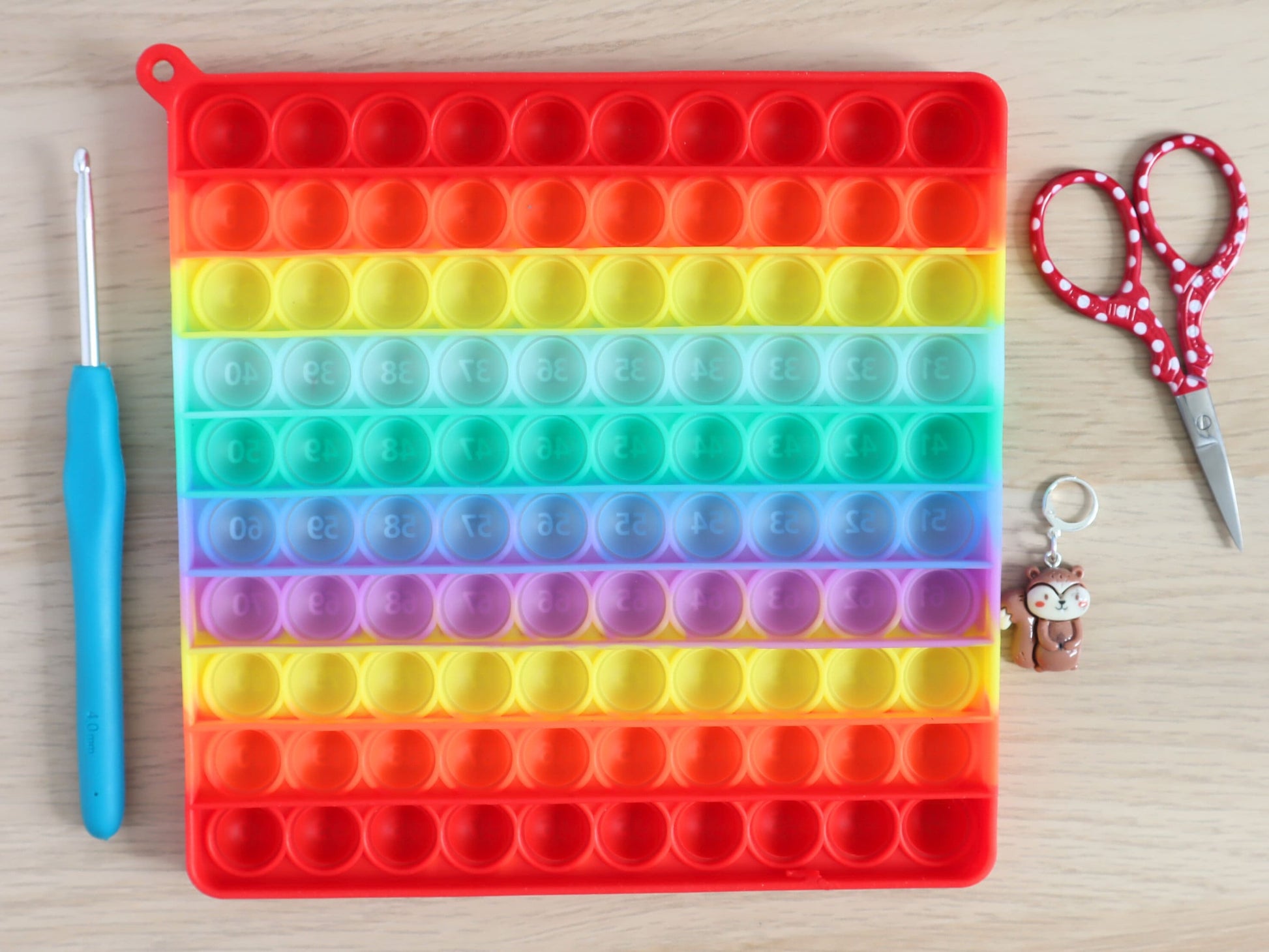 Rainbow popper row counter