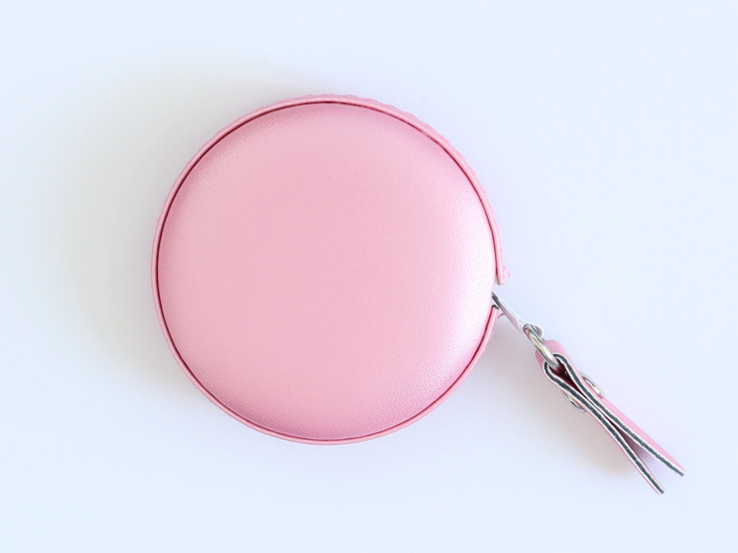 Pink Faux Leather Retractable Tape Measure sewing crochet knitting soft measuring tape crochet notions tools gift for crafters crocheters