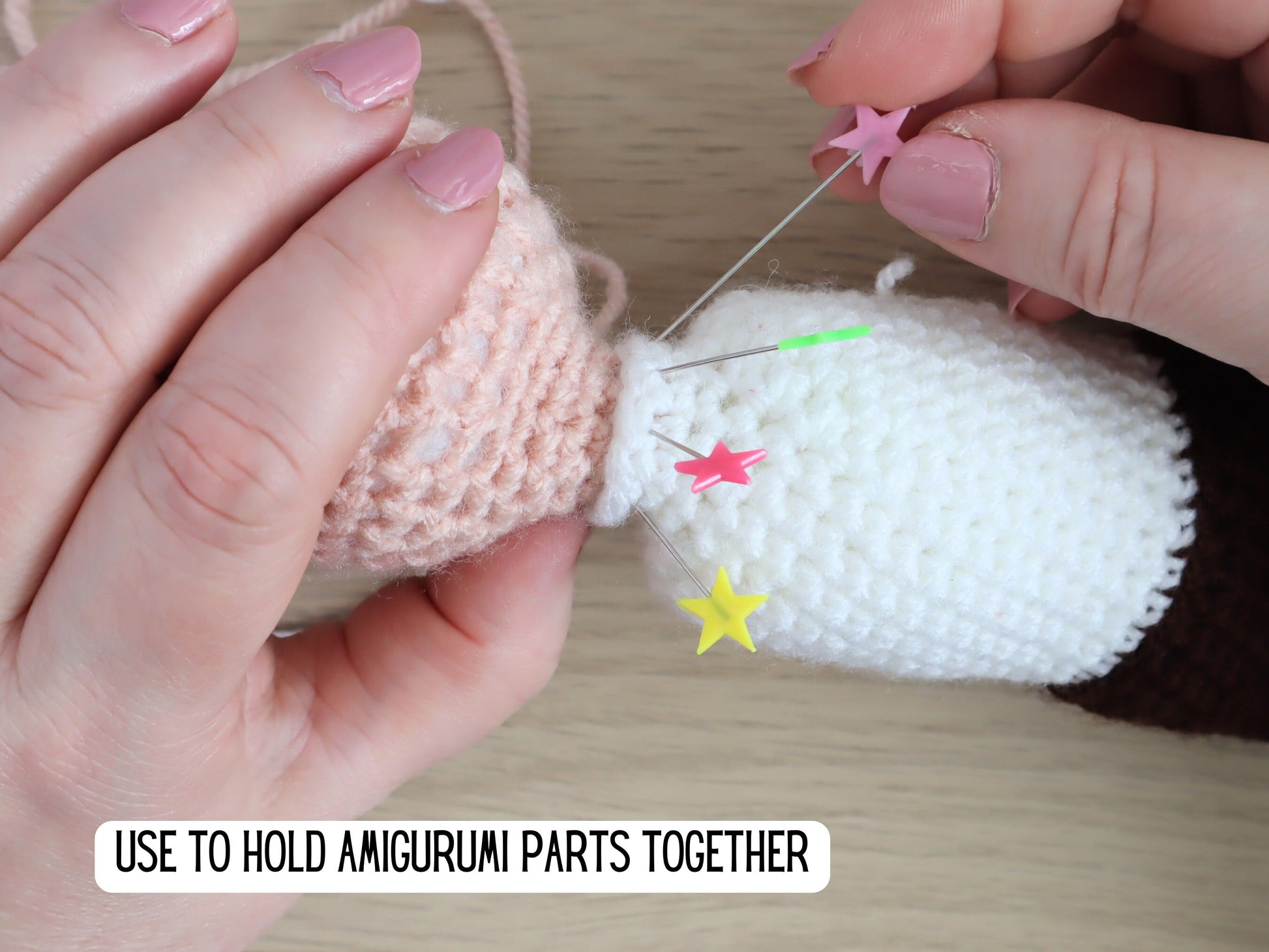 Pastel Stars sewing pins set of 10