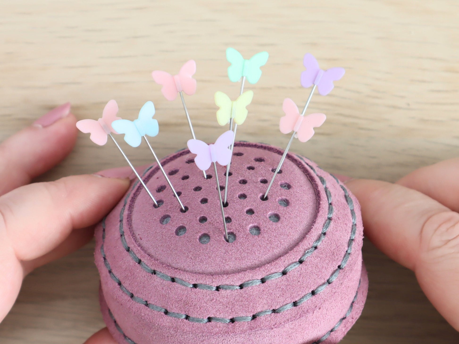 Pastel Butterfly sewing pins