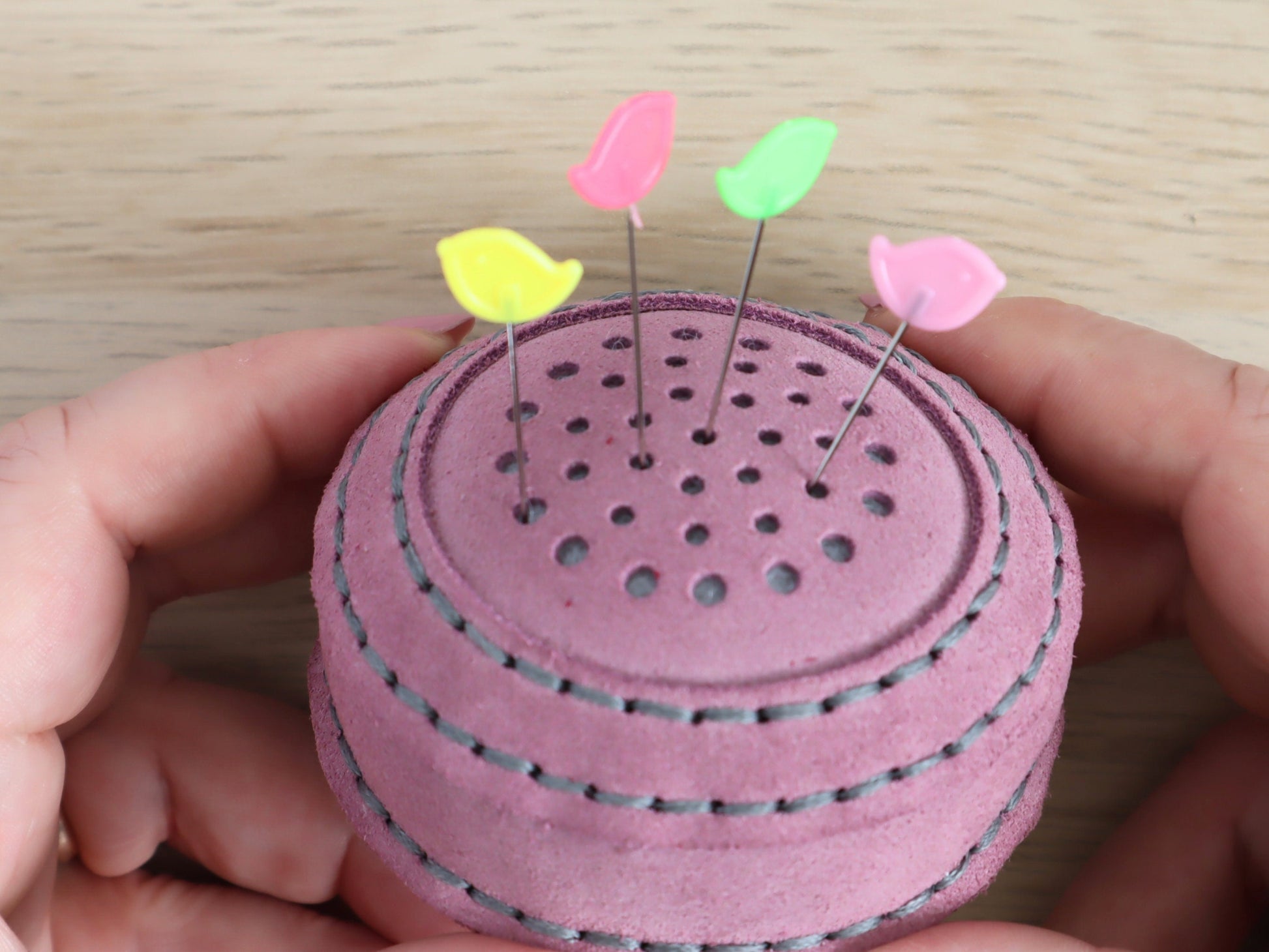 Pretty bird blocking pins