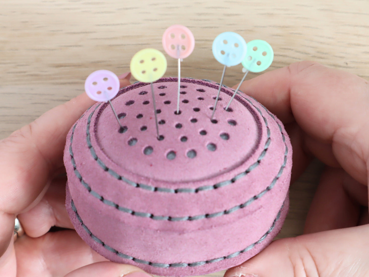 Pastel Buttons sewing pins set of 10