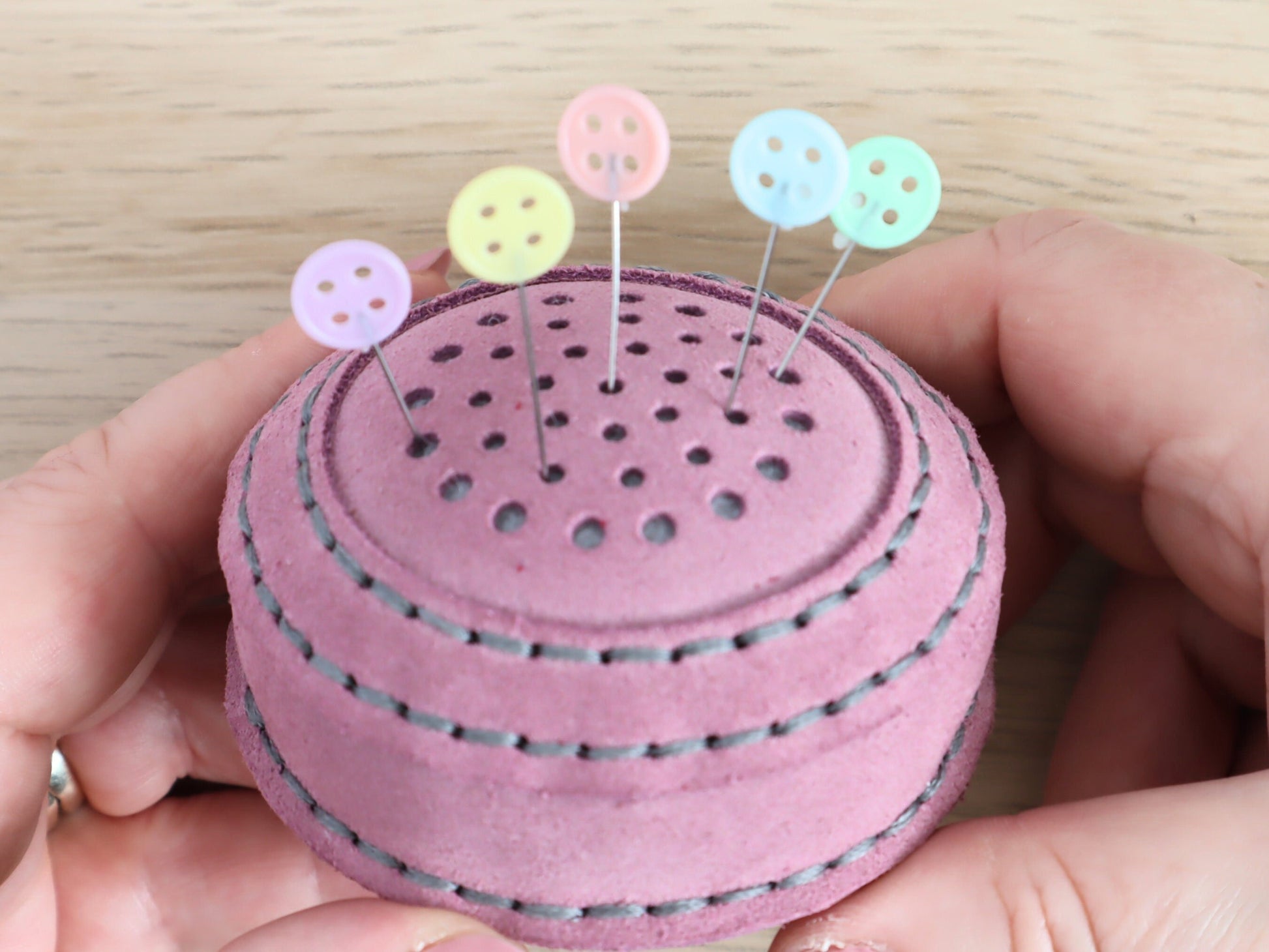 Pastel Buttons sewing pins set of 10