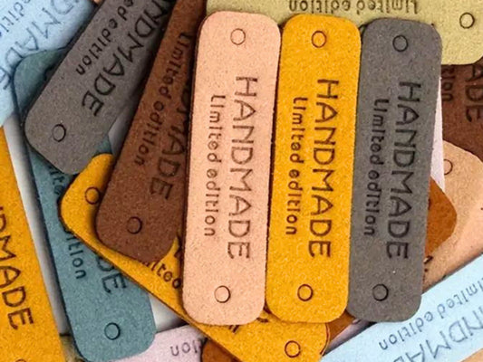Handmade Limited Edition PU Faux Suede Labels