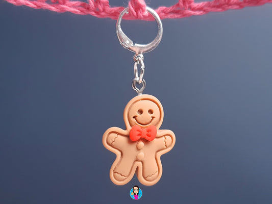 Cute Gingerbread Man Kawaii Stitch Marker