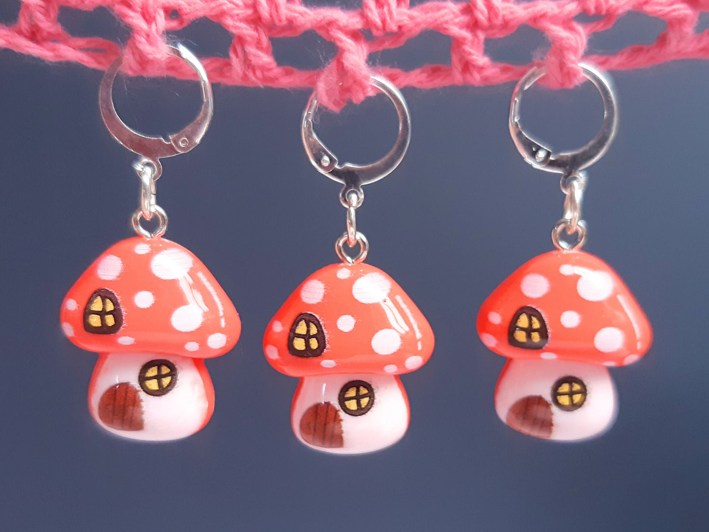 Cute Toadstool Cottage Kawaii Stitch Marker