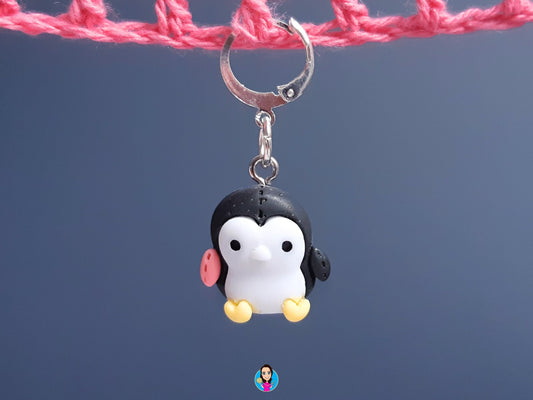 Cute Black Penguin Kawaii Stitch Marker
