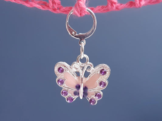 Butterfly Rhinestone Stitch Marker