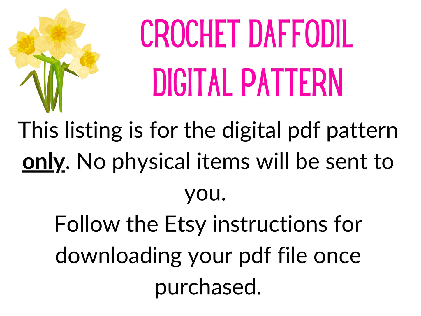 Daffodil Flower Crochet Pattern