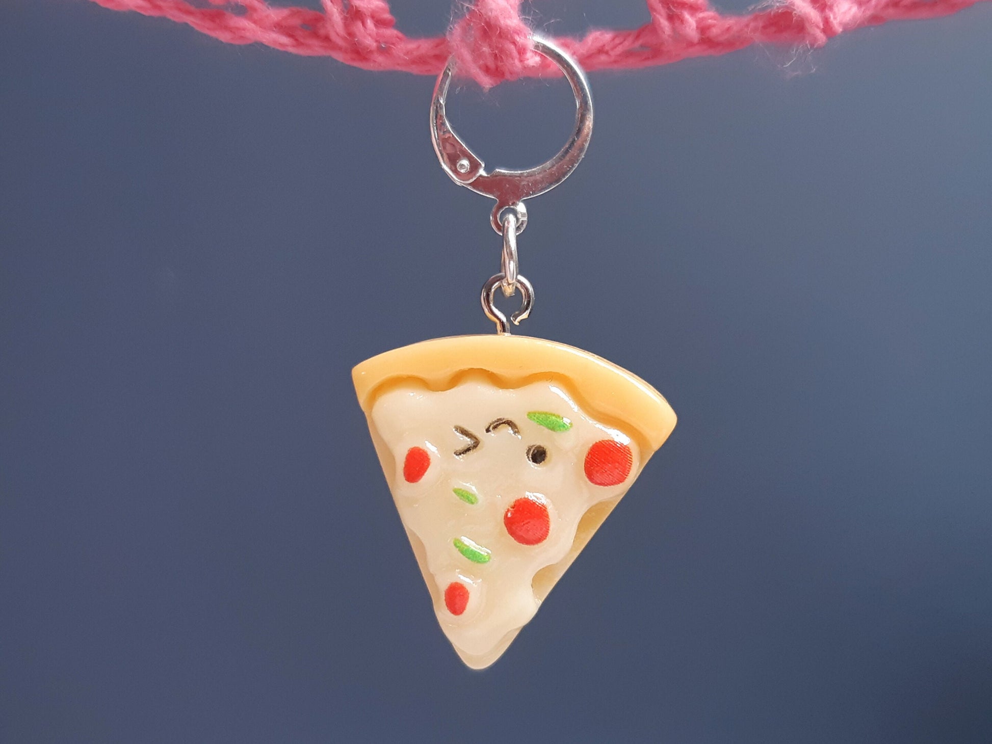 Cute Smiling Pizza Kawaii Stitch Marker