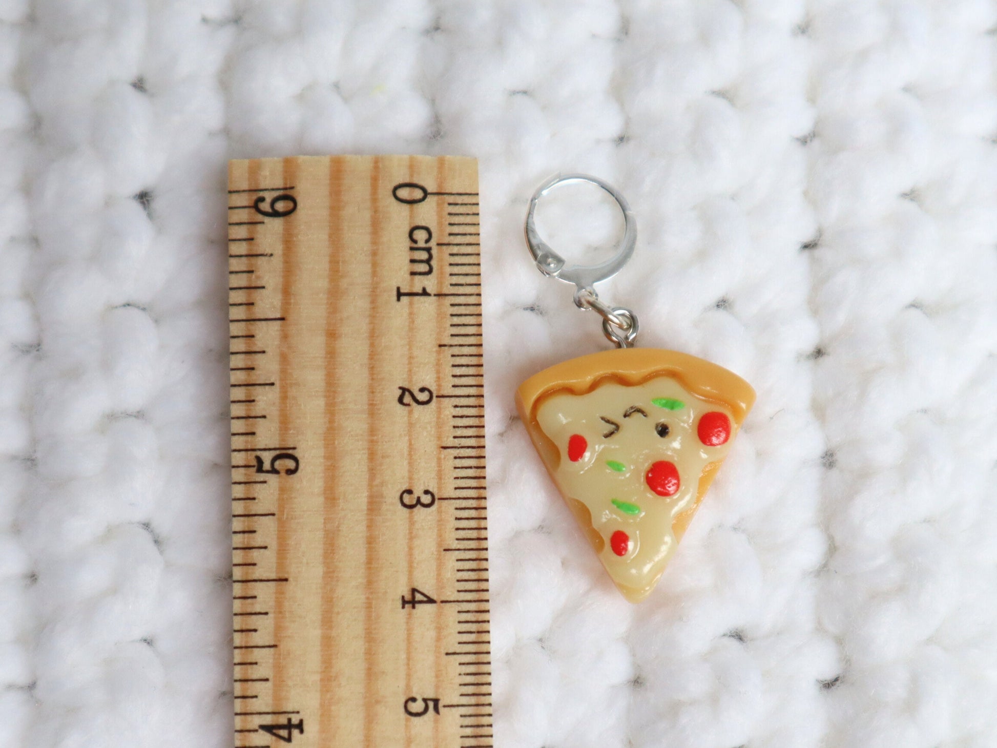 Cute Smiling Pizza Kawaii Stitch Marker