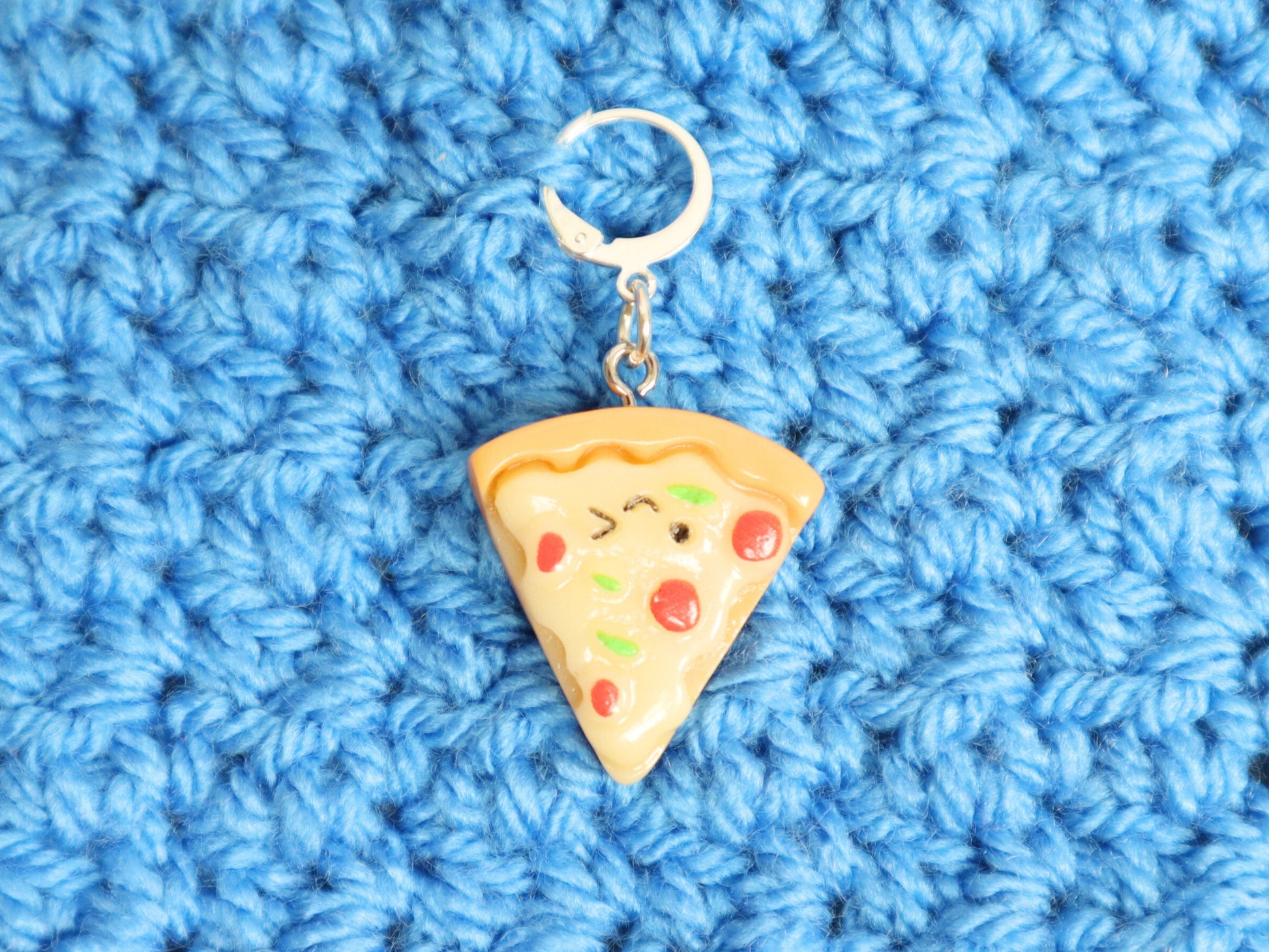 Cute Smiling Pizza Kawaii Stitch Marker