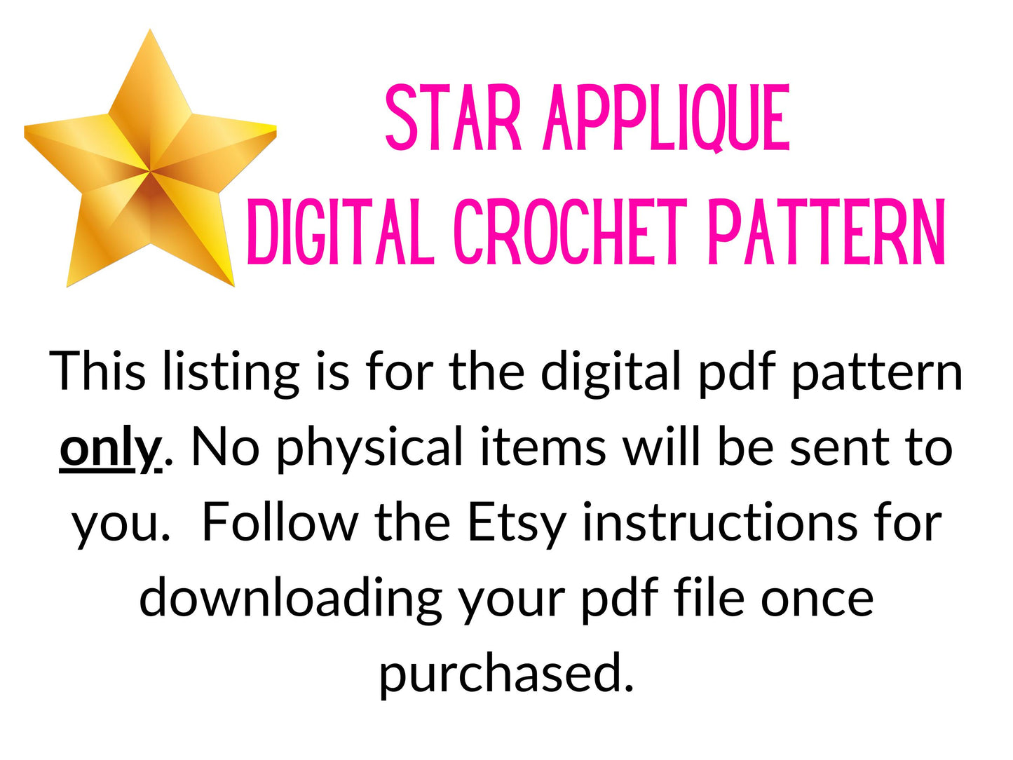 Star Applique Crochet Pattern