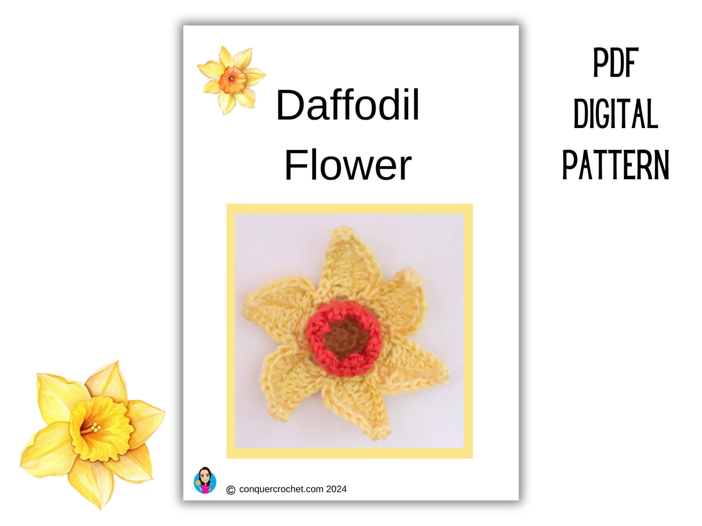 Daffodil Flower Crochet Pattern