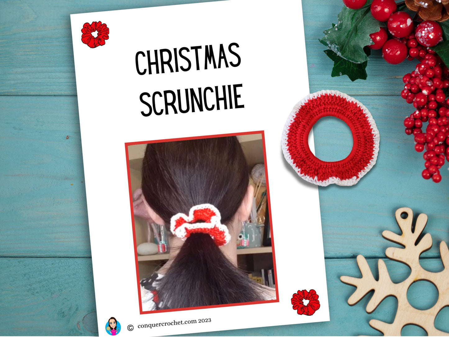 Christmas Scrunchie Crochet Pattern