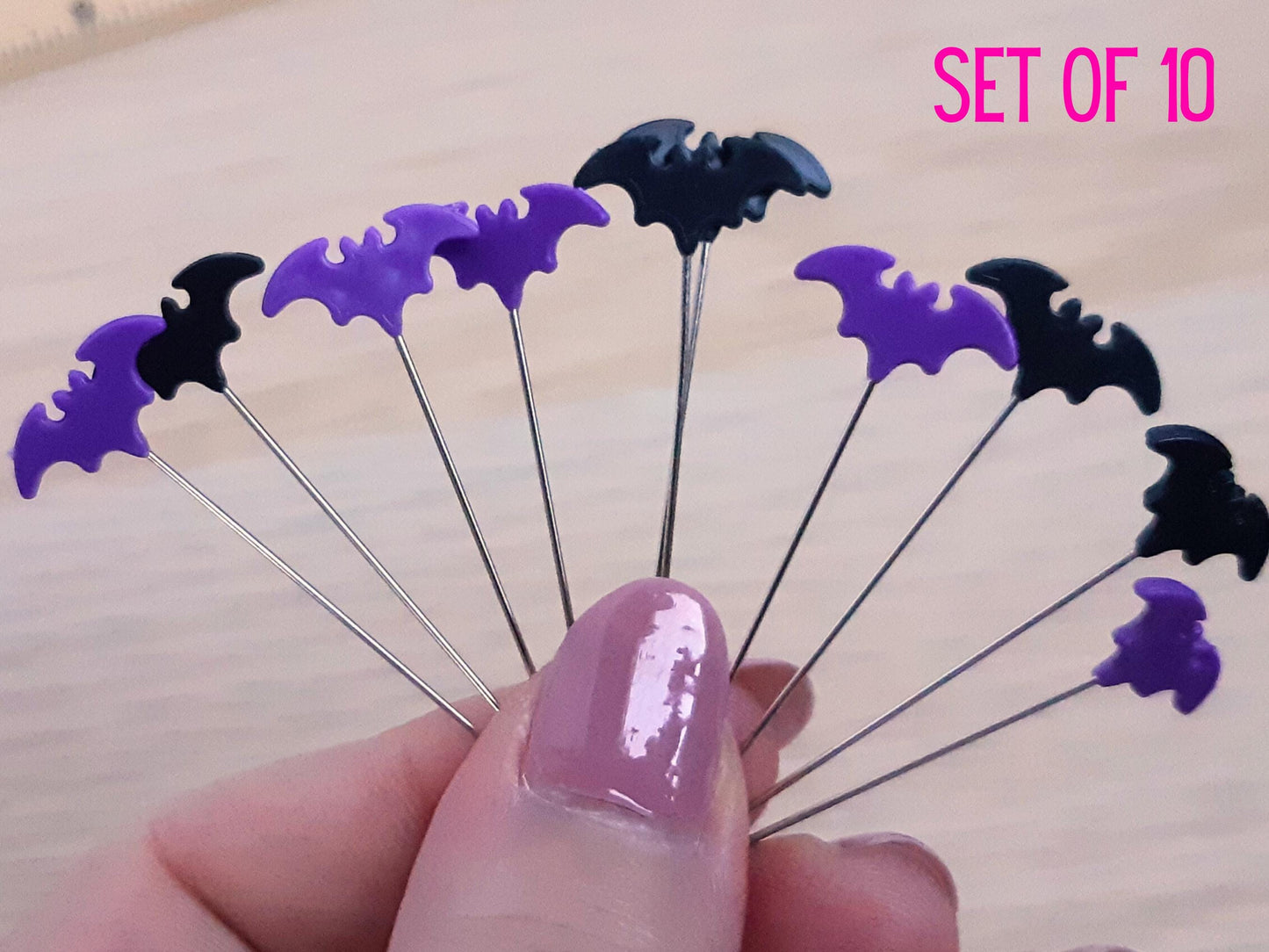 Gothic Bat Sewing Pins
