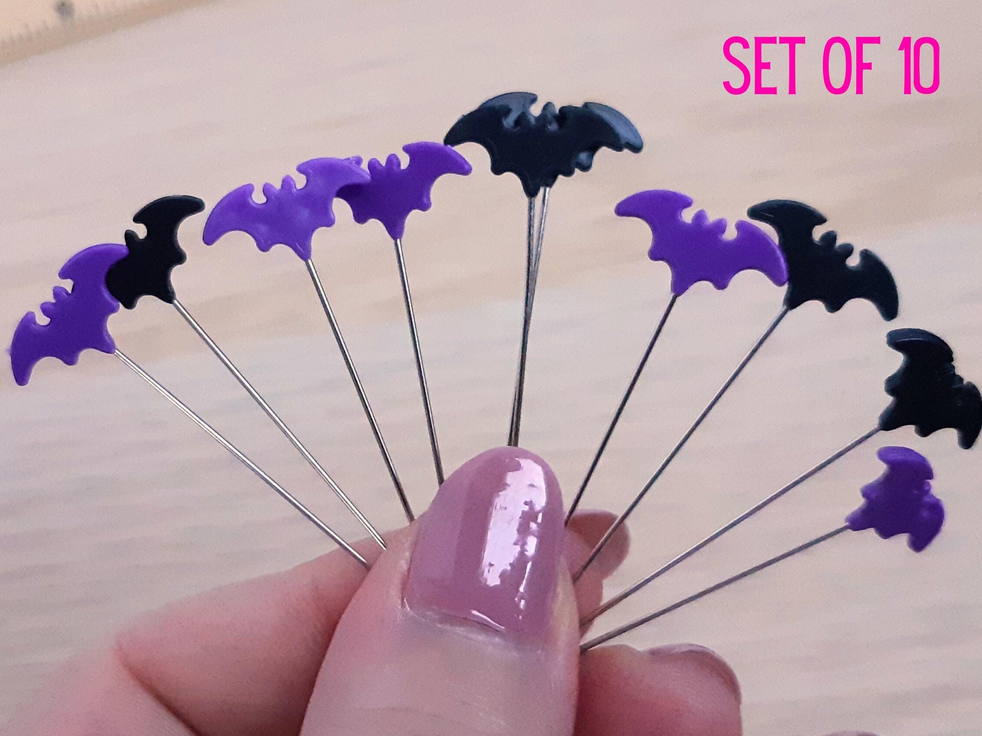 Gothic Bat Sewing Pins
