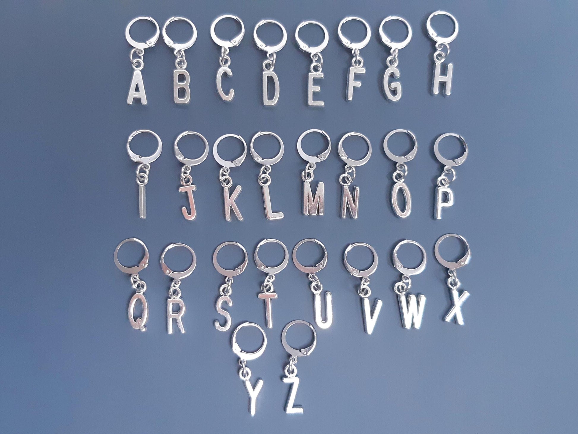 Personalised Initial Beaded Scissor Fob and Stitch Marker Set