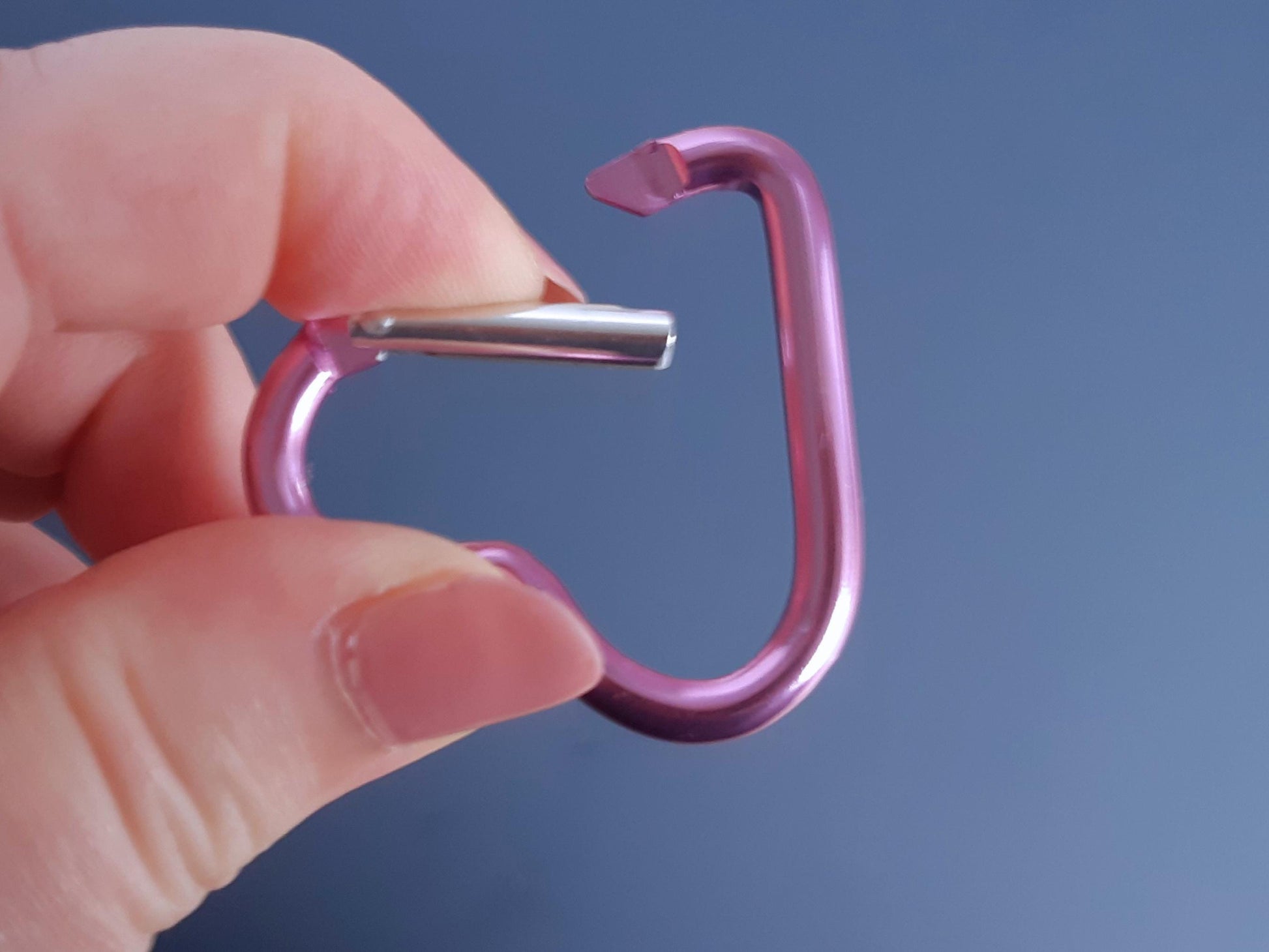 Heart Shaped Carabiner Clip Key Ring Stitch Marker Holder