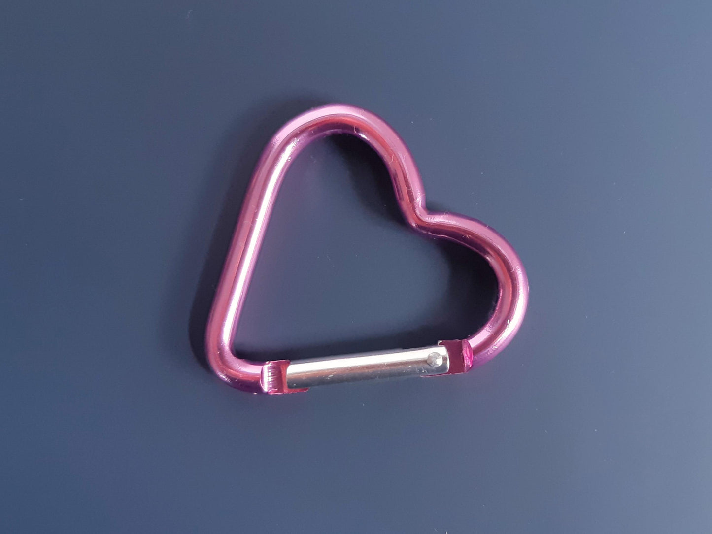 Heart Shaped Carabiner Clip Key Ring Stitch Marker Holder