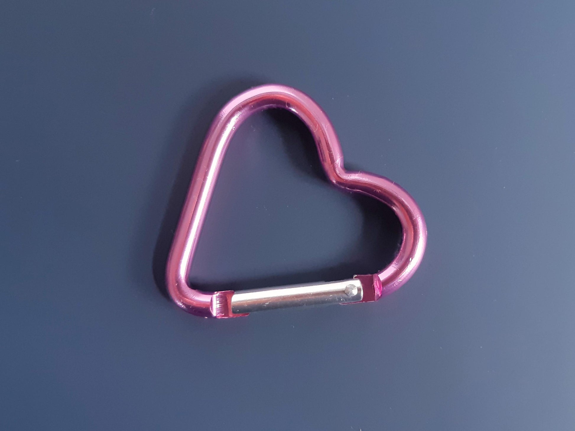 Heart Shaped Carabiner Clip Key Ring Stitch Marker Holder