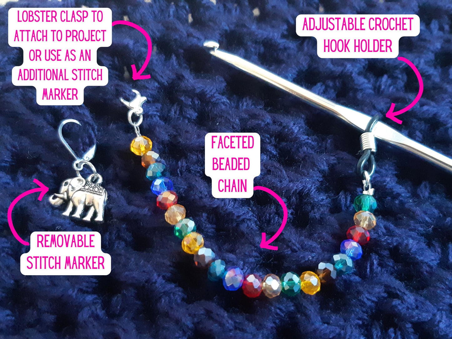Elephant Crochet Hook Keeper Set