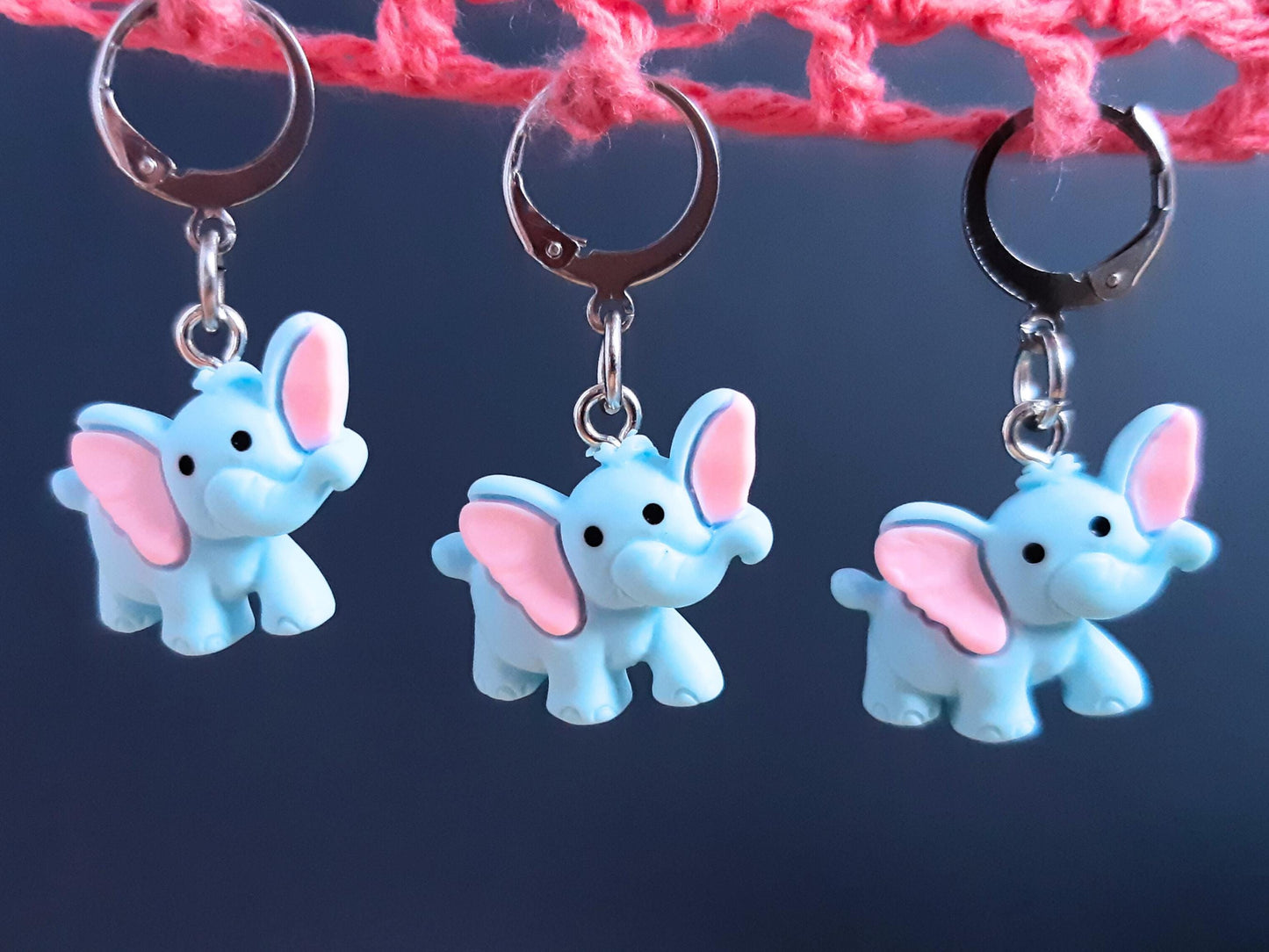 Blue Elephant Kawaii Stitch Marker