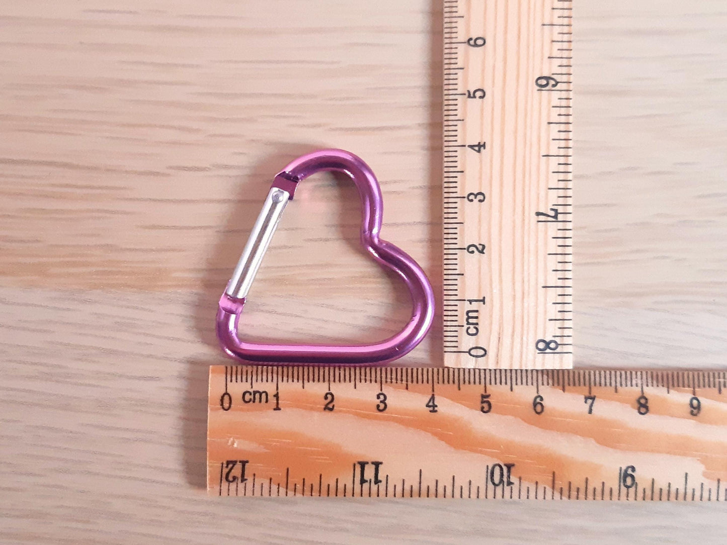 Heart Shaped Carabiner Clip Key Ring Stitch Marker Holder