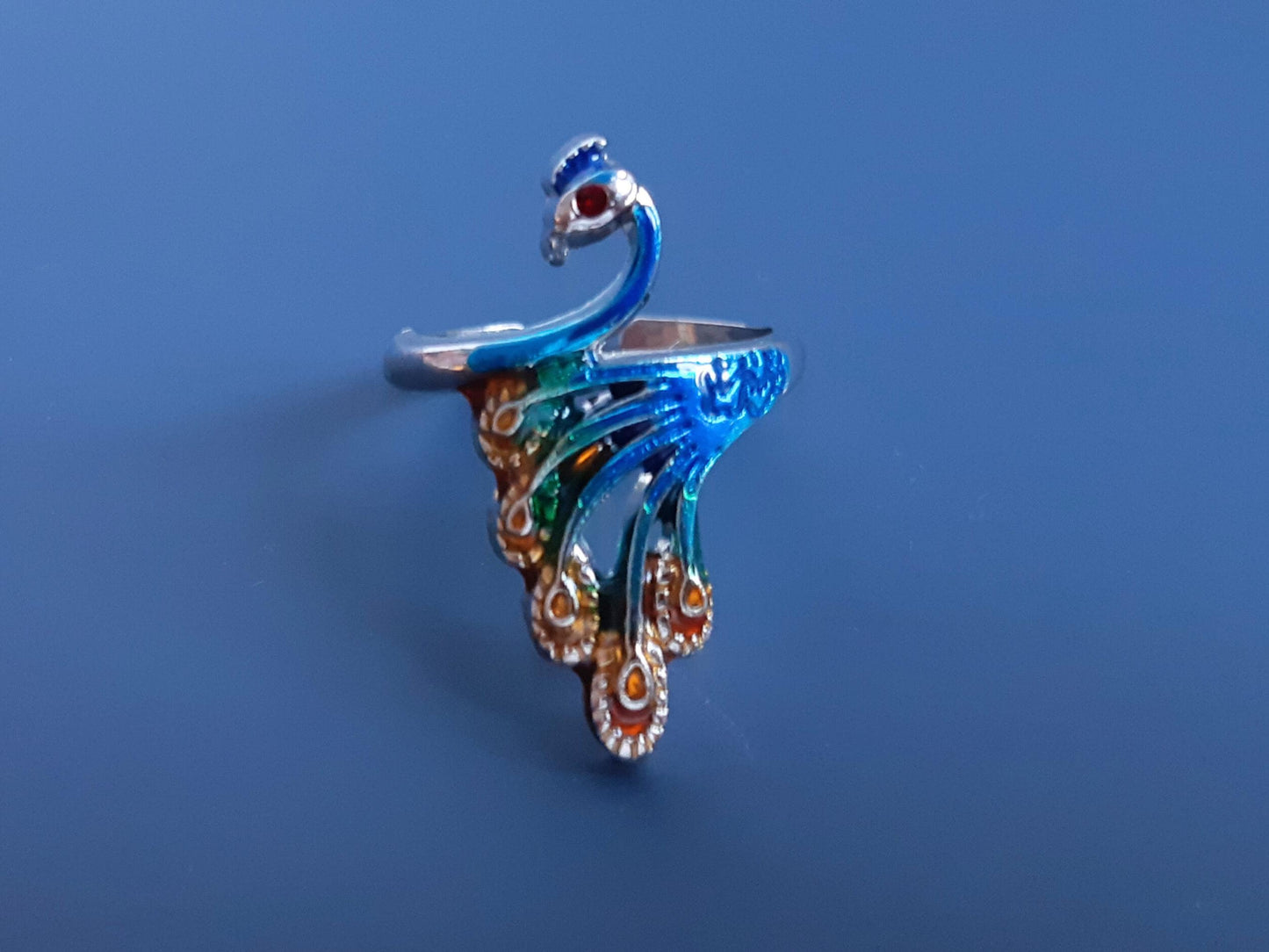 Painted Peacock Crochet Tension Ring