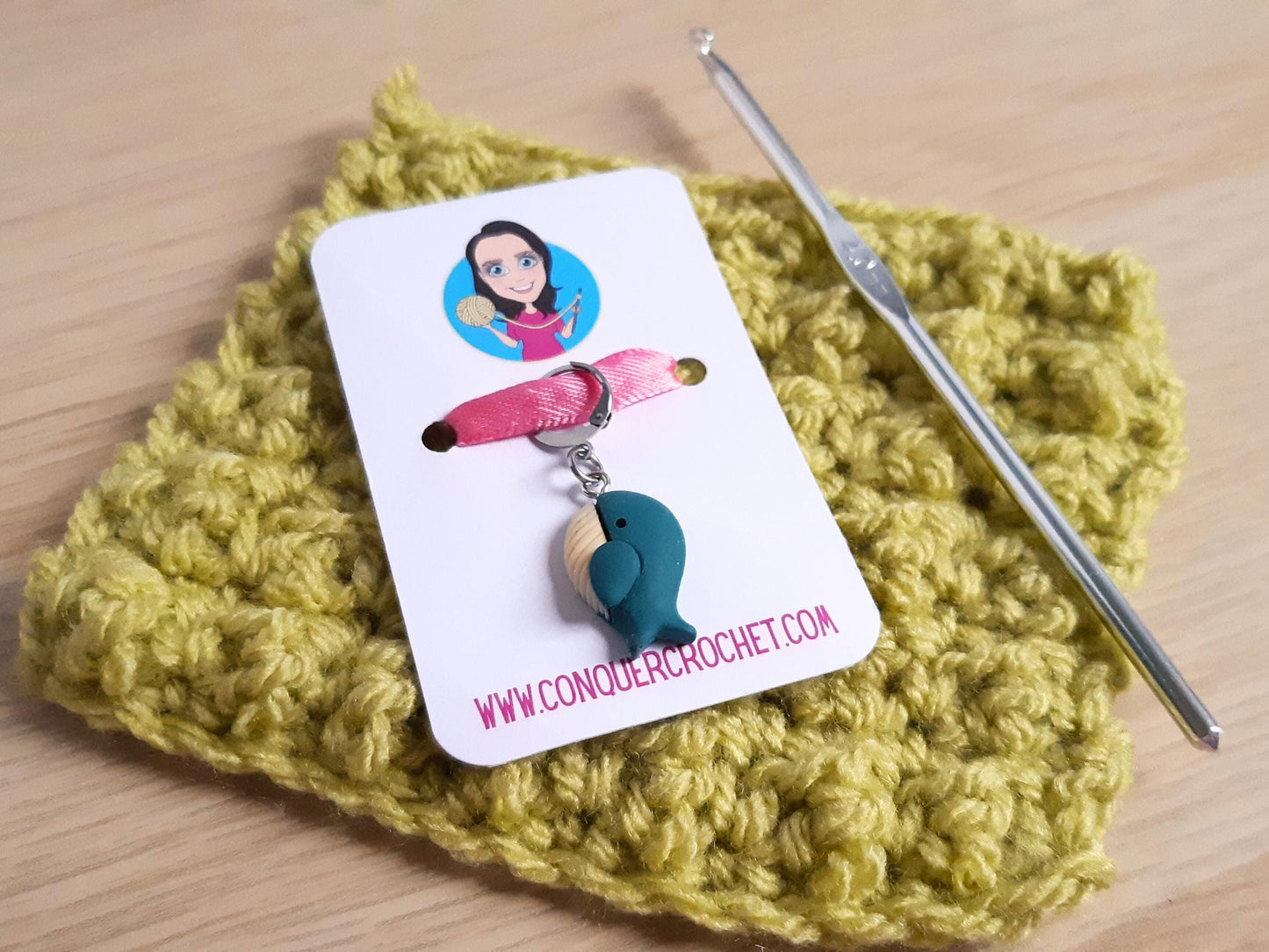 Blue Whale Resin Stitch Marker