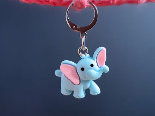 Blue Elephant Kawaii Stitch Marker