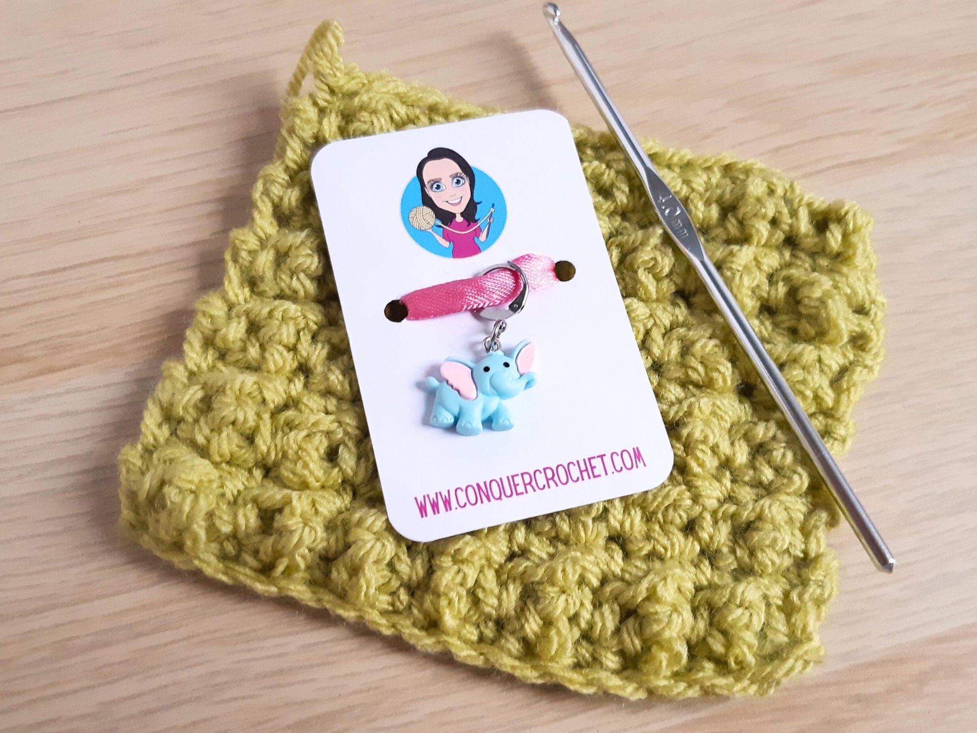 Blue Elephant Kawaii Stitch Marker