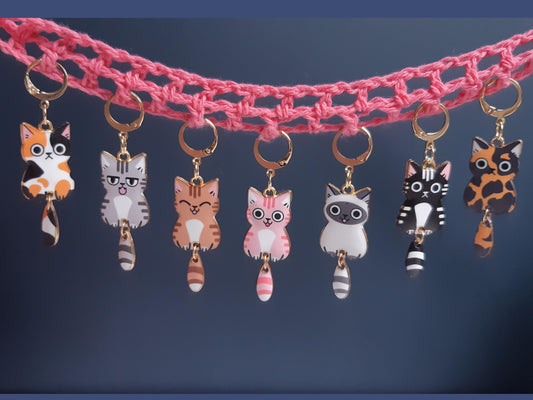 Swinging Tail Cat Stitch Marker