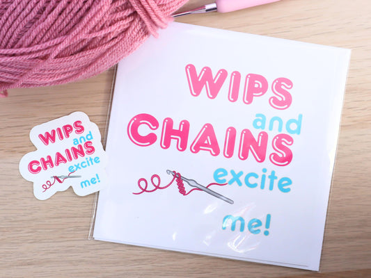 Crochet Joke Card And Sticker Set