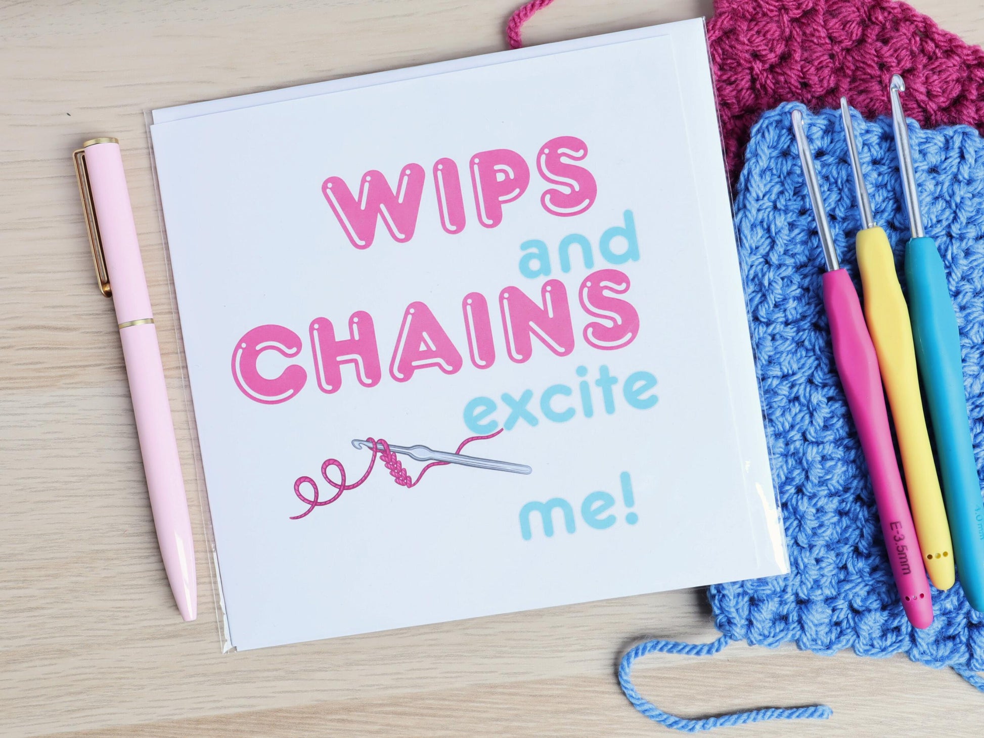 Crochet Joke Card And Sticker Set