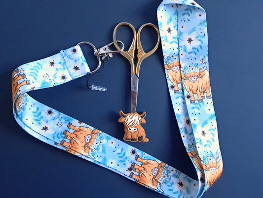Highland Cow Lanyard Scissor Protector Set