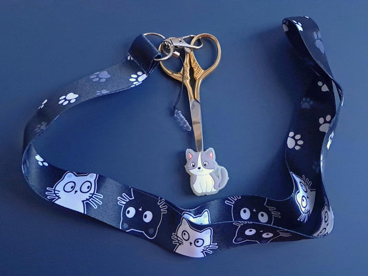 Cat Lanyard Scissor Protector Set