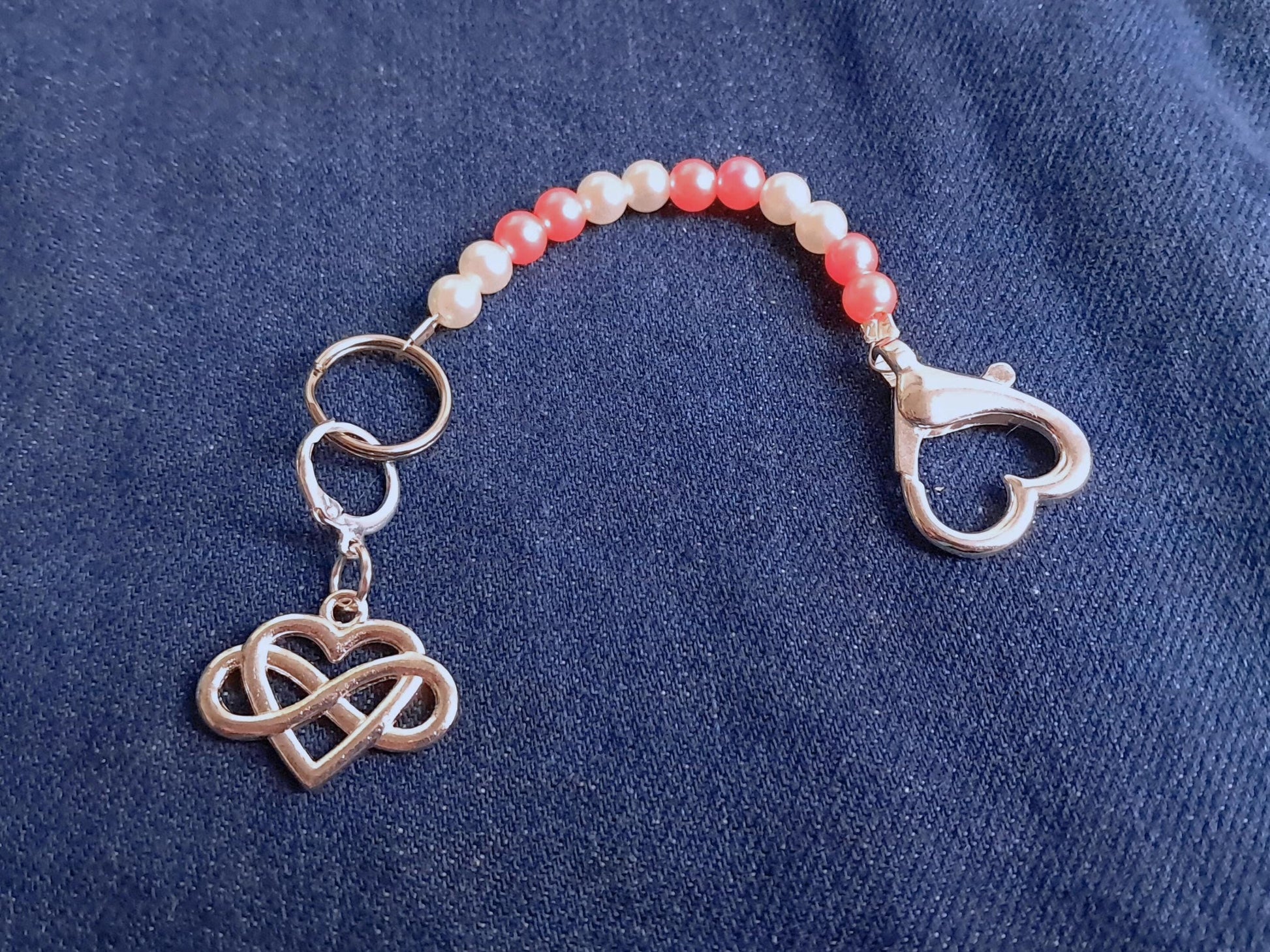 Infinity Heart Scissor Fob Stitch Marker Set