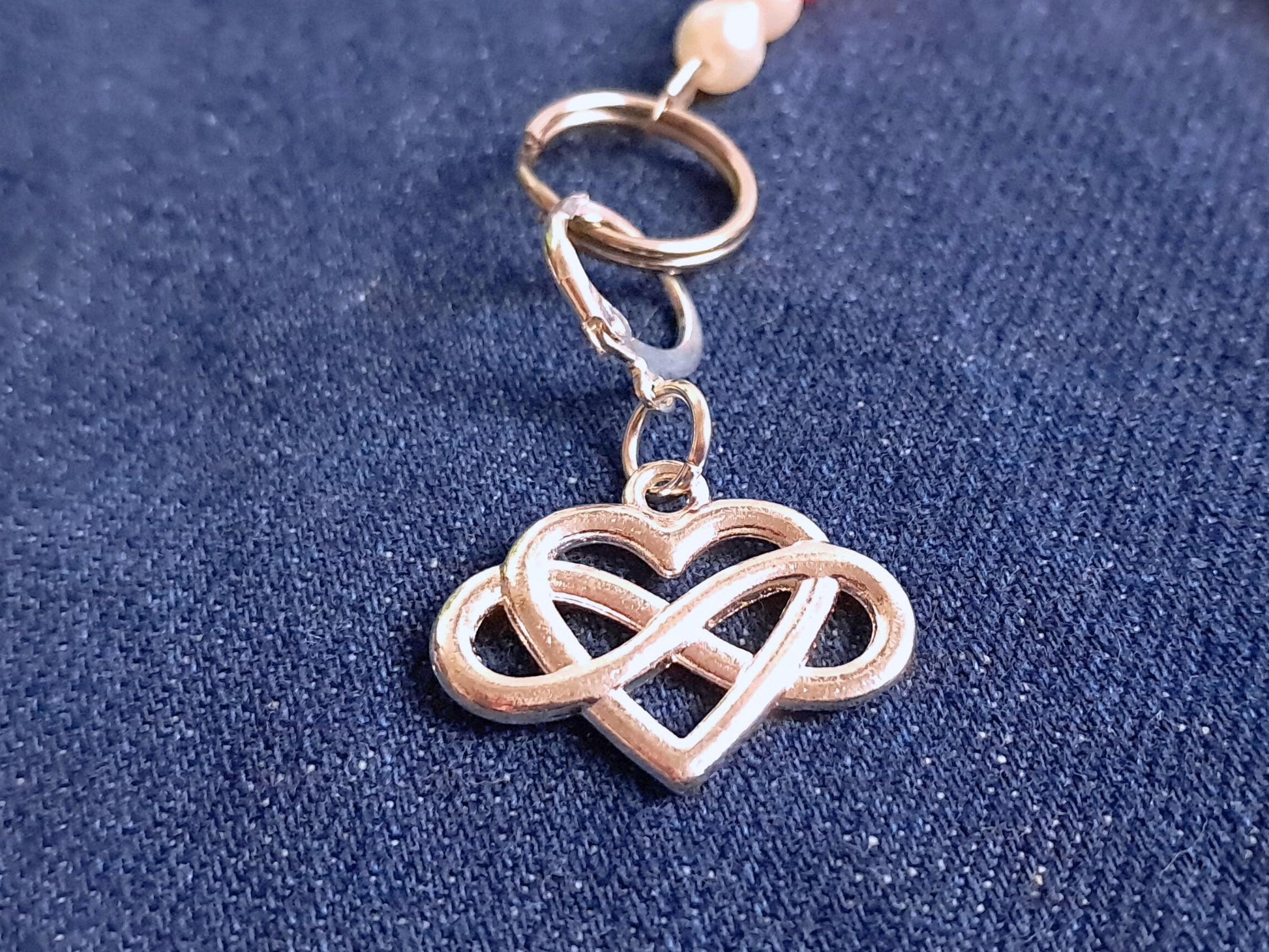 Infinity Heart Scissor Fob Stitch Marker Set
