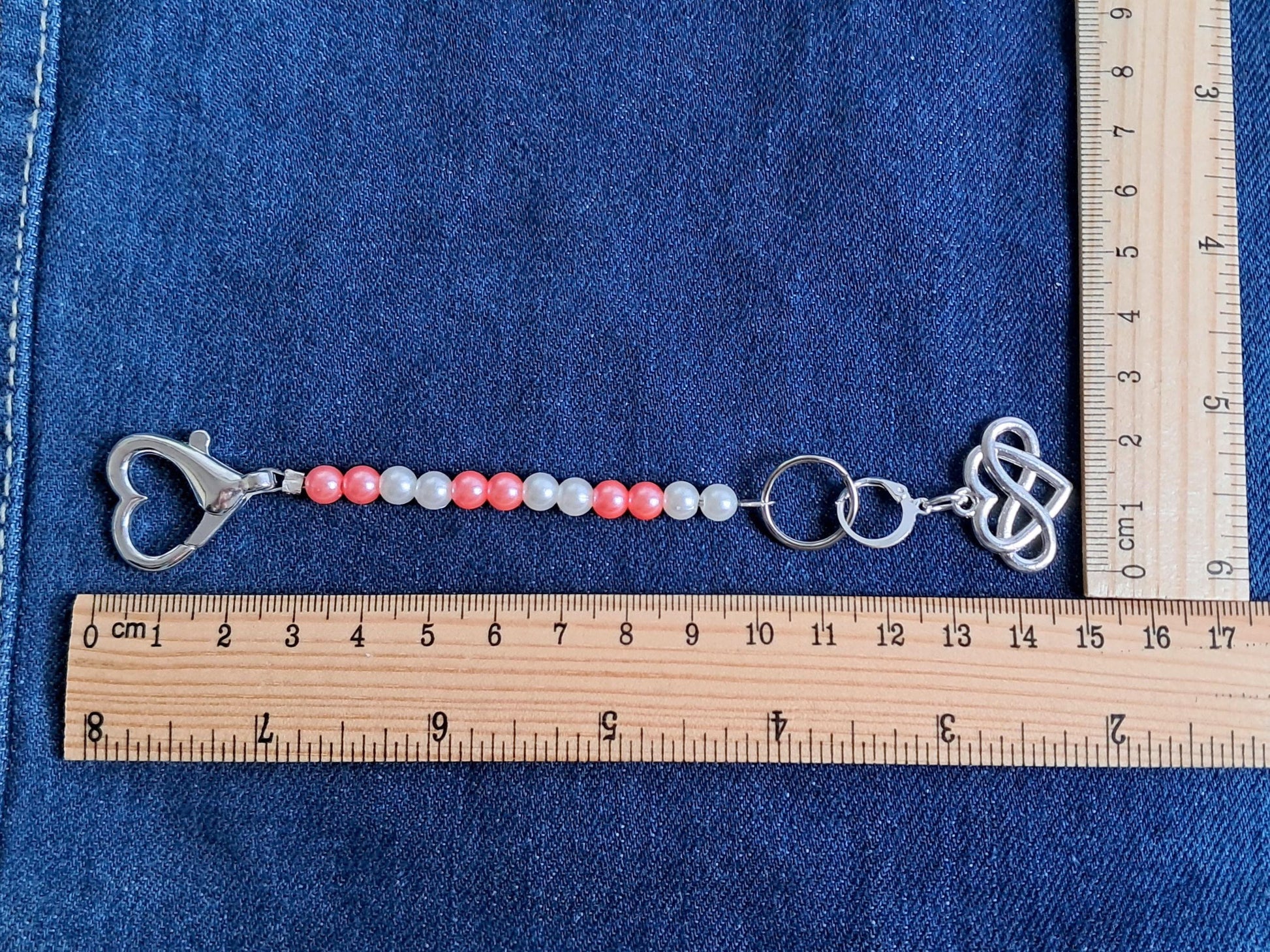 Infinity Heart Scissor Fob Stitch Marker Set