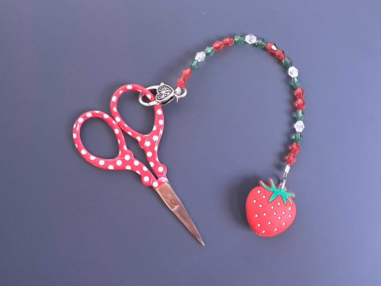 Strawberry Scissor Fob with Scissor Protection