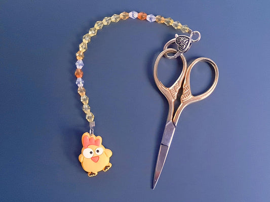 Chick Scissor Fob with Protection Bead