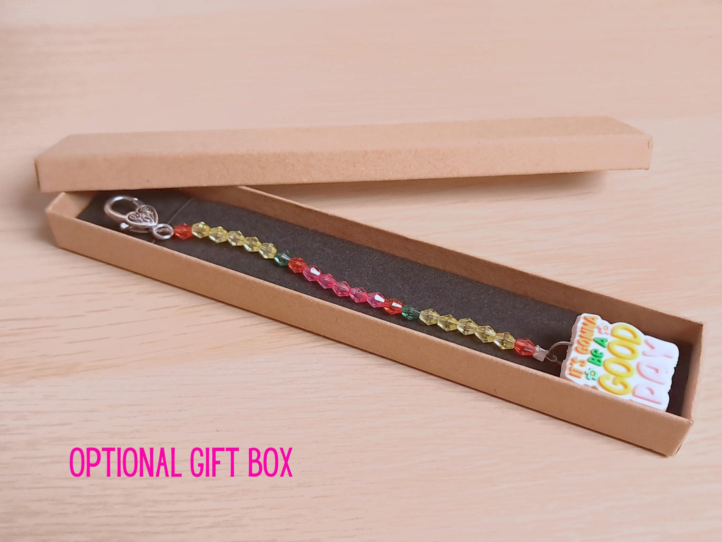 Positive Quote Scissor Fob with Protection Bead