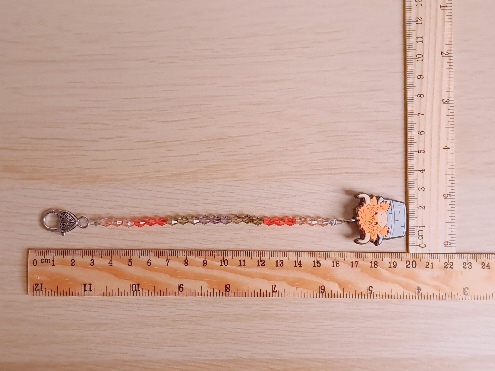 Highland Cow Scissor Fob with Protection Bead