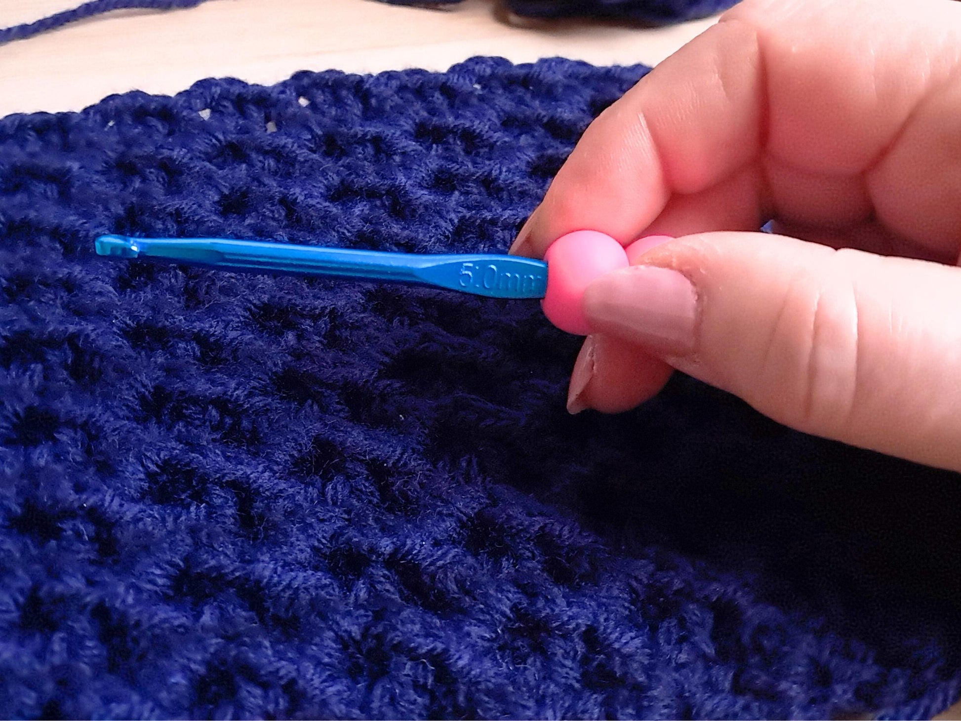 Stained Glass & Pink Ergonomic Crochet Hook