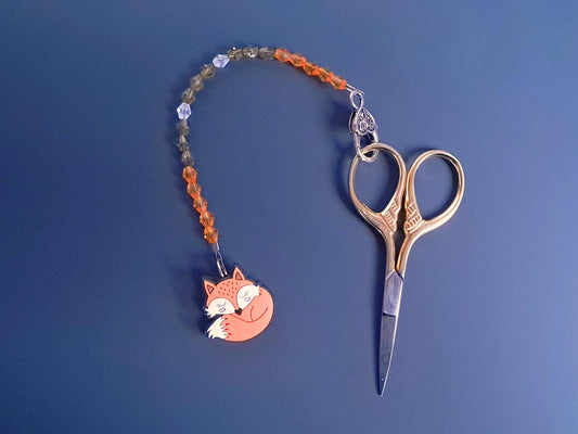 Fox Scissor Fob with Protection Bead